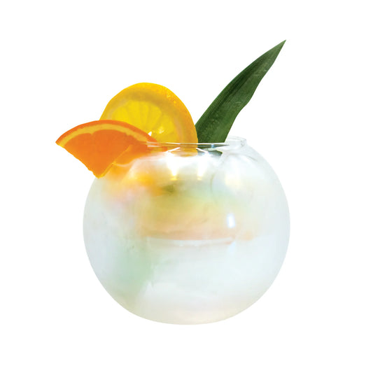 Large Iridescent Fishbowl Cocktail Glass