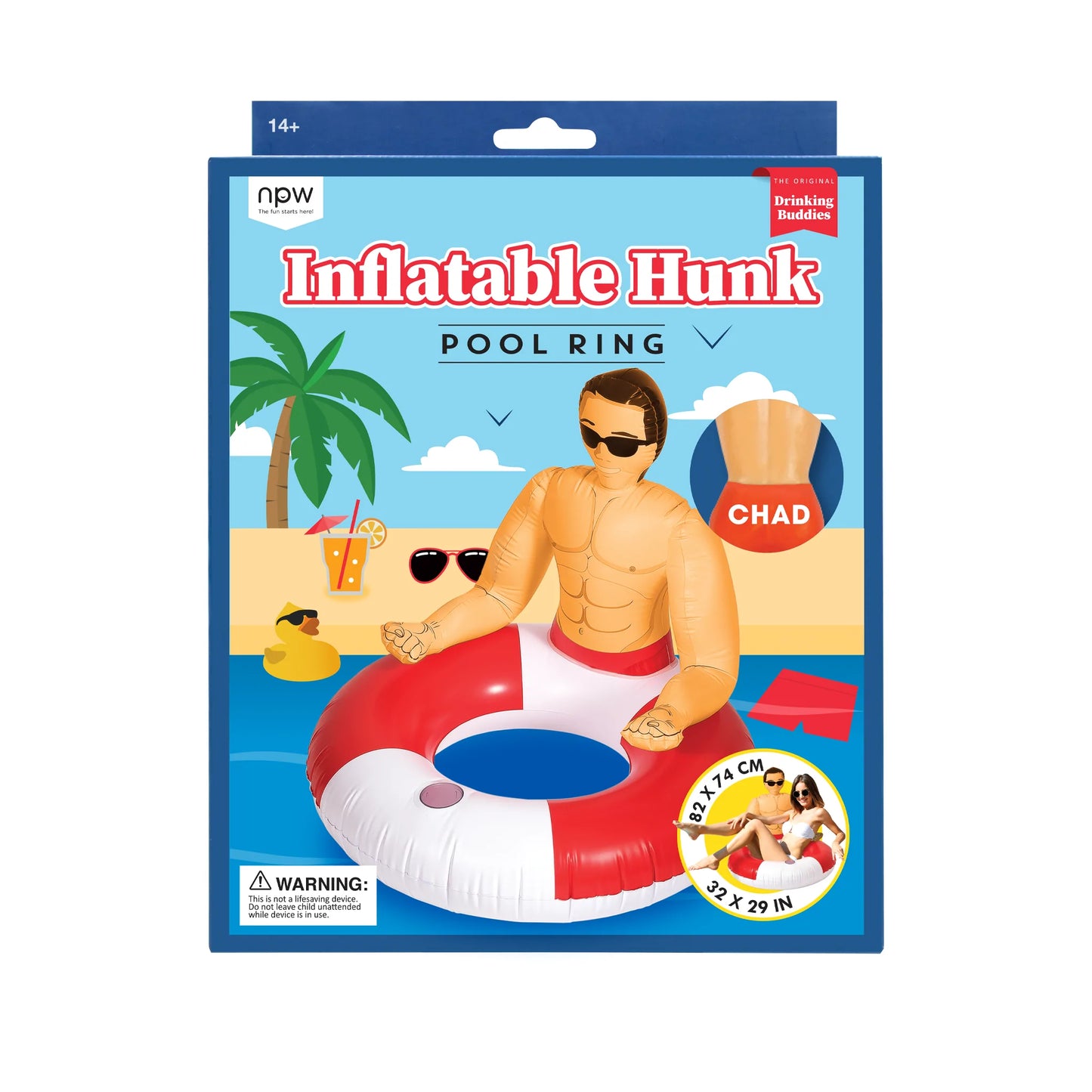 Inflatable Hunk Pool Ring - Chad