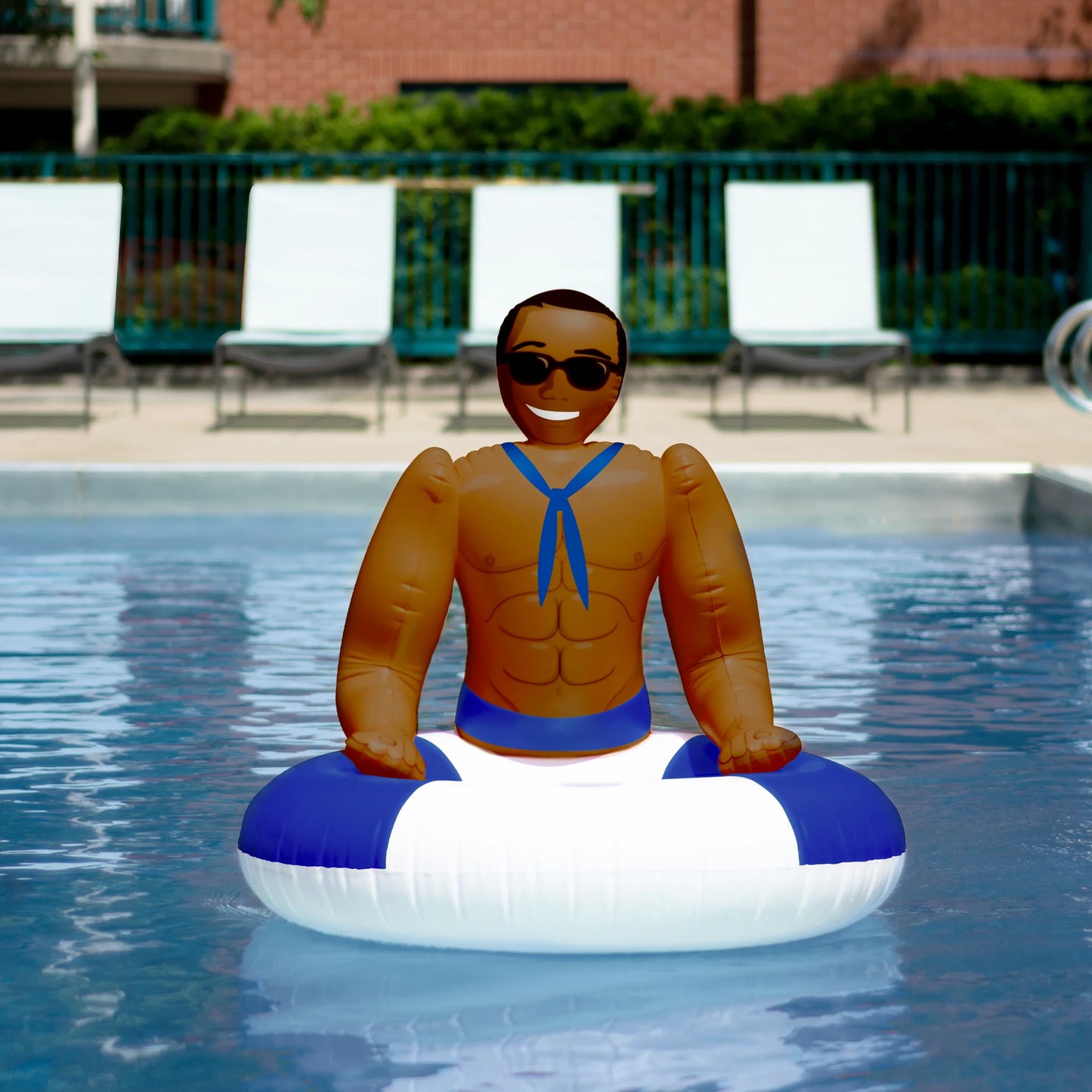 Inflatable Hunk Pool Ring - Jerry