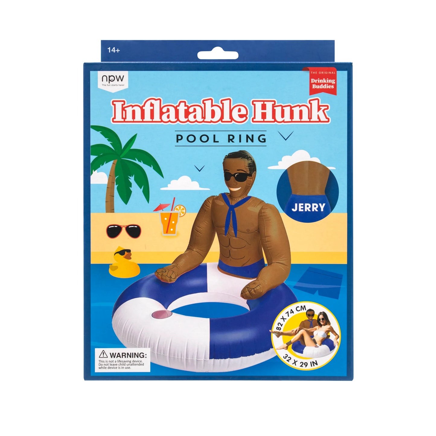 Inflatable Hunk Pool Ring - Jerry