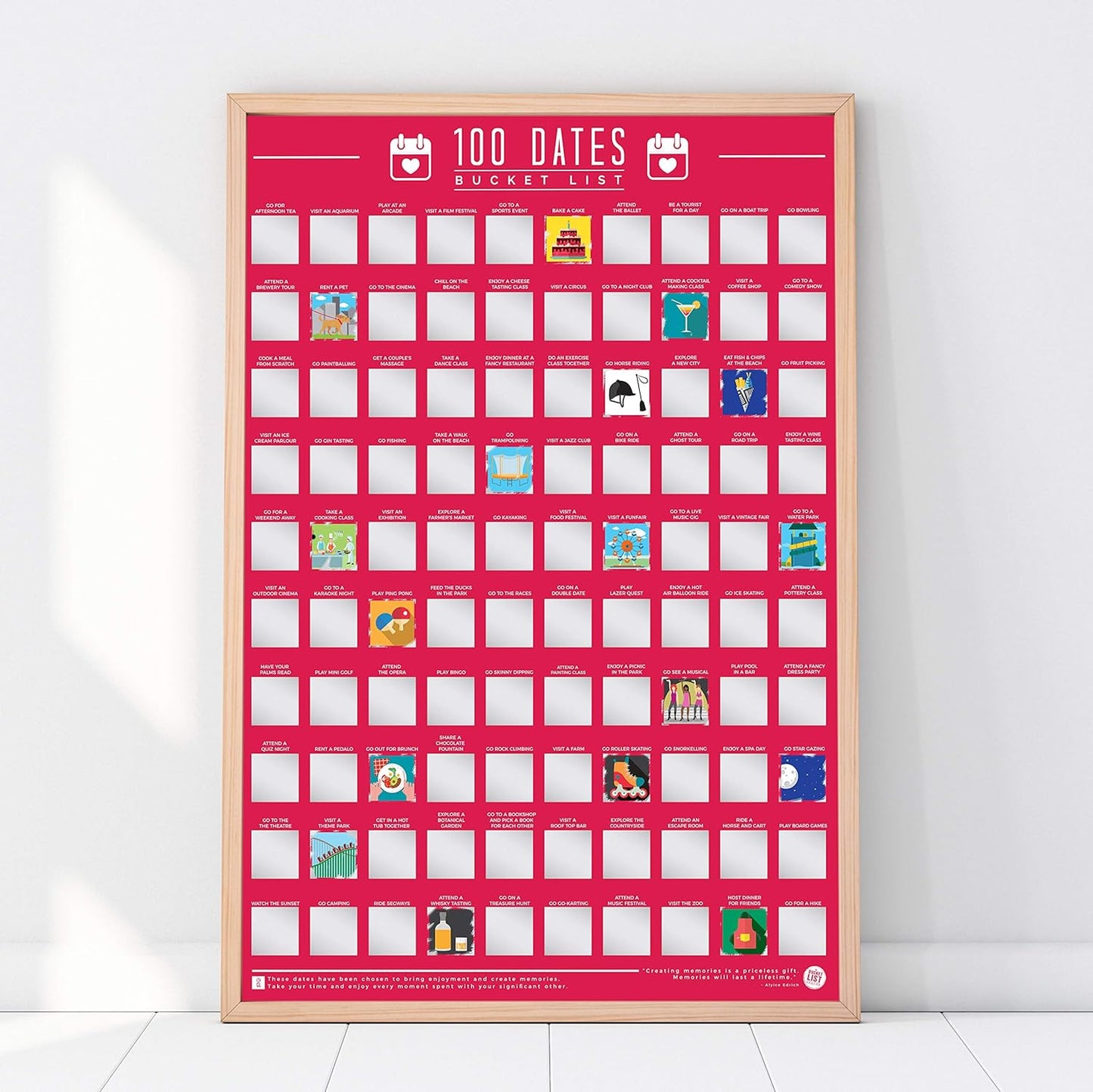 100 Dates Bucket List Poster