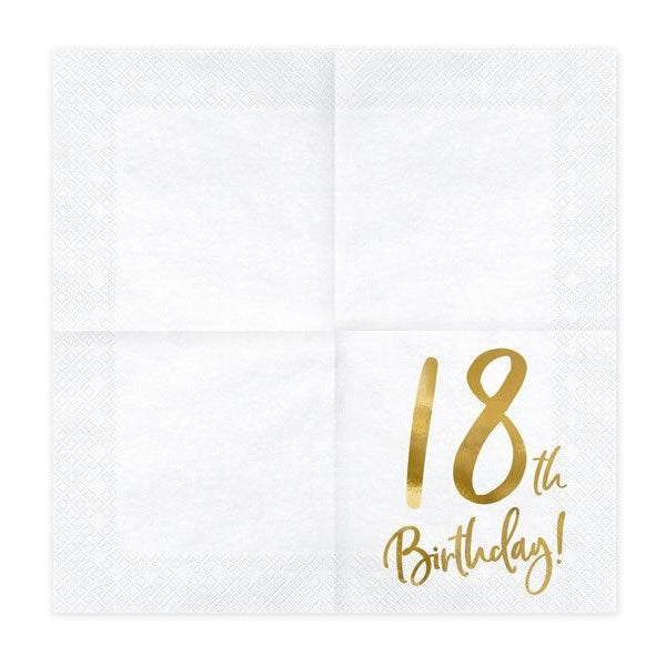 18th Birthday Paper Napkins