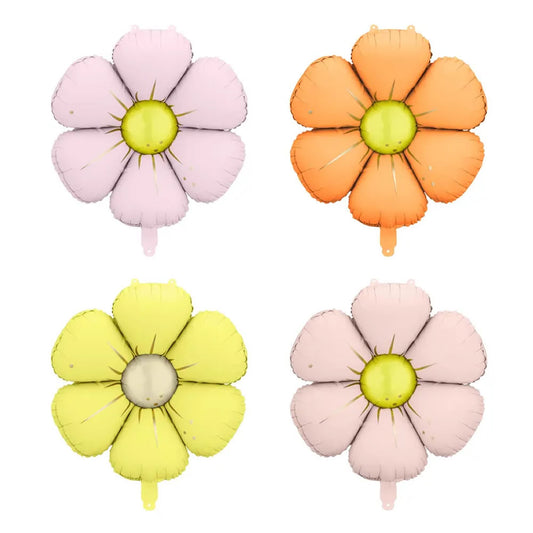 Pastel Daisy Balloons, Set of 4
