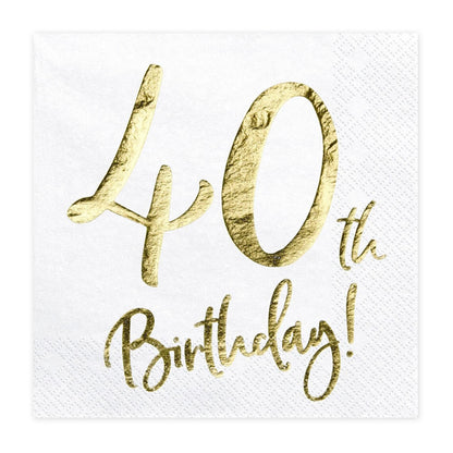 40th Birthday Party Napkins