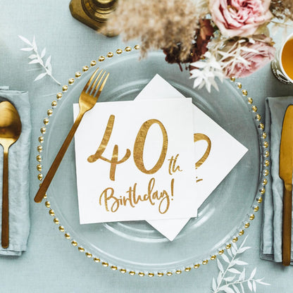 40th Birthday Party Napkins
