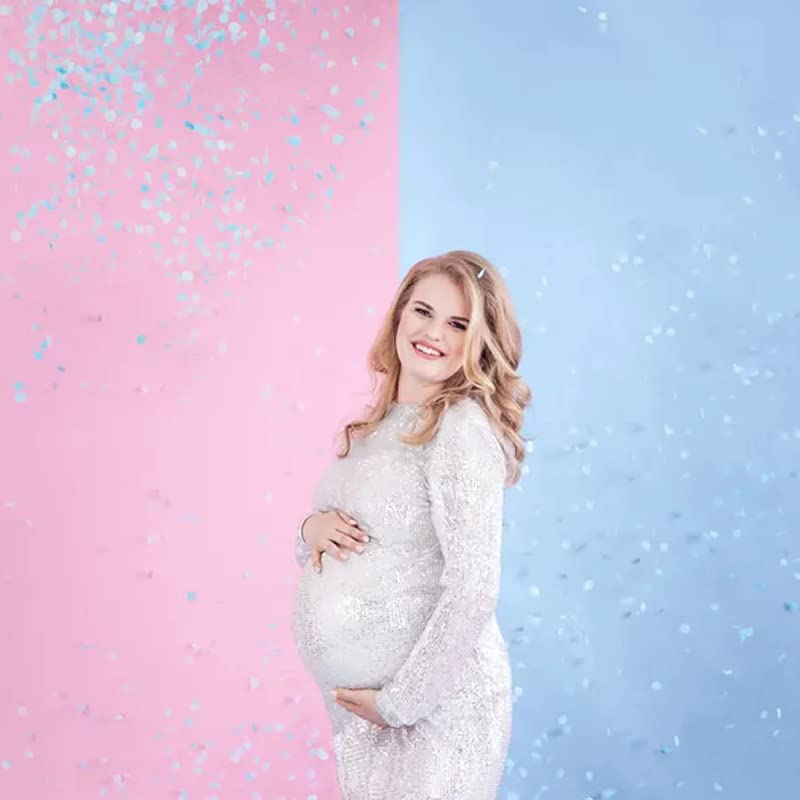 60cm Gender Reveal Confetti Cannon - Baby Blue