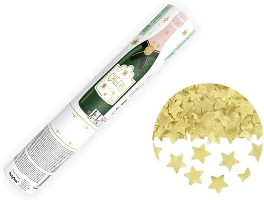 20cm Golden Star Confetti Cannon