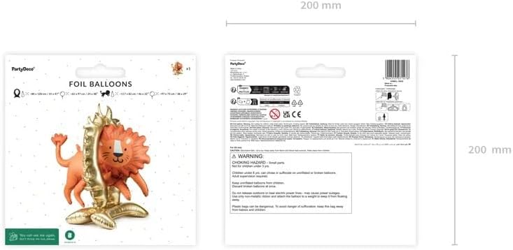 Giant Standing Lion Foil Balloon