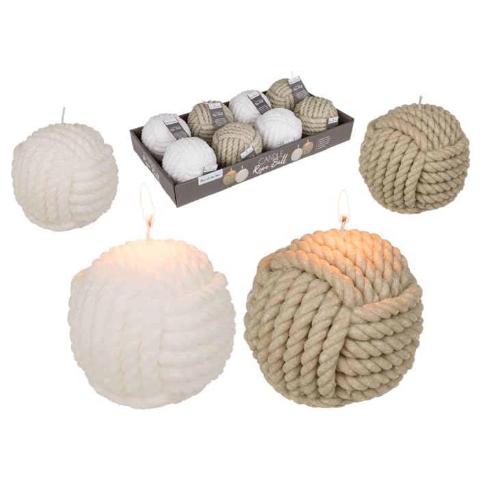 Rope Ball Candle Set of 2 (Large)