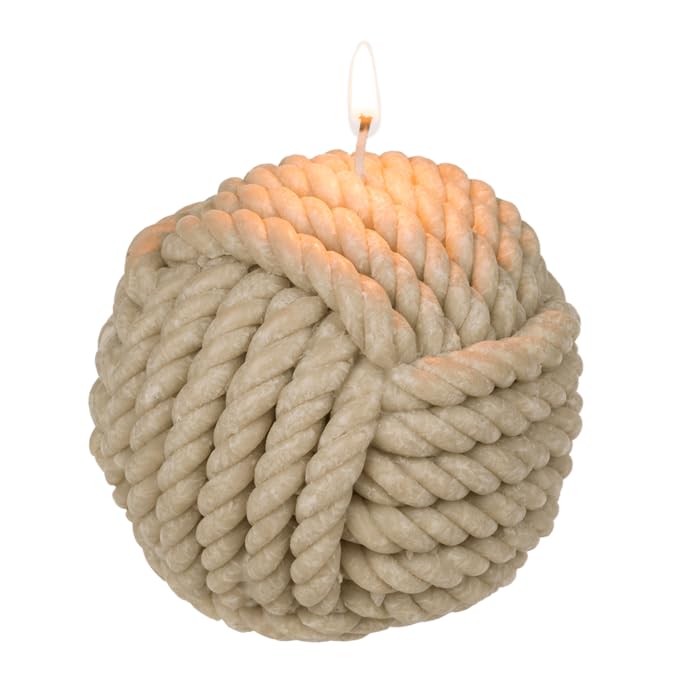 Rope Ball Candle Set of 2 (Large)