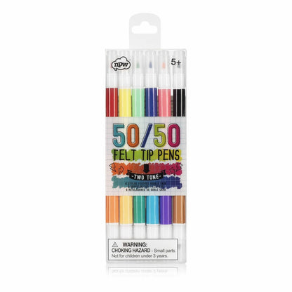 50/50 Felt Tip Pens Two Tone