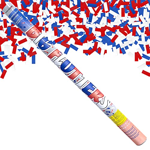 80cm Confetti Cannon - Red, White and Blue