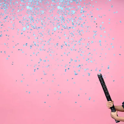 60cm Gender Reveal Confetti Cannon - Baby Blue