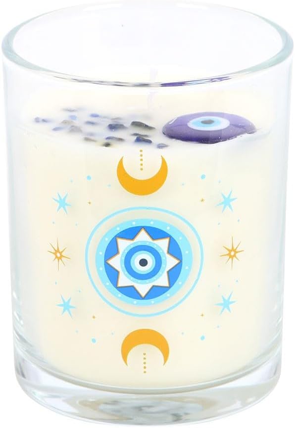 Under Watchful Eyes White Rose Scented Candle