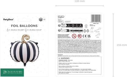 Striped Pumpkin Foil Balloon