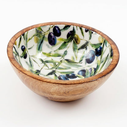 Olive Design Enamel Bowl