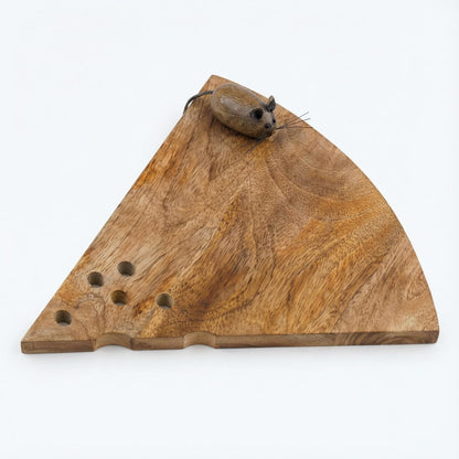 Mouse Cheese Board With Cutter