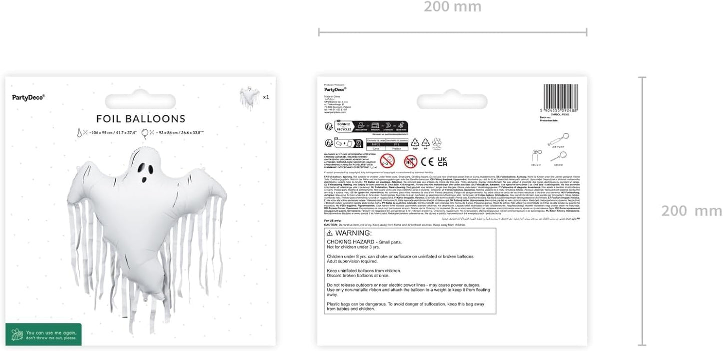 Giant Ghost Foil Balloon with Tassels