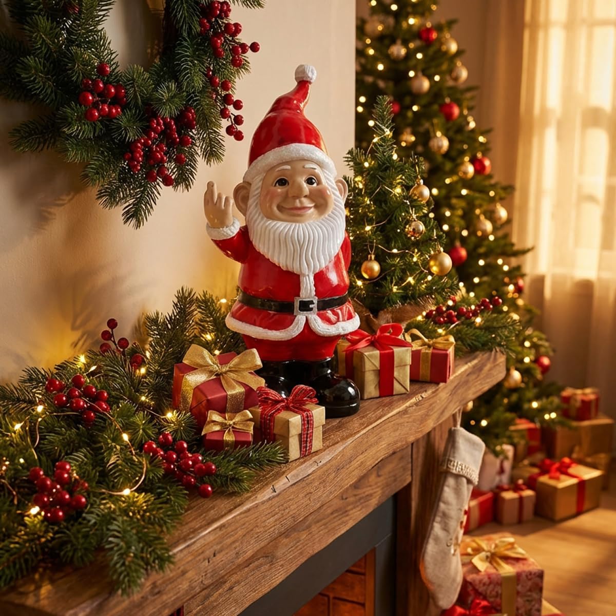 Santa Mid Finger Gnome