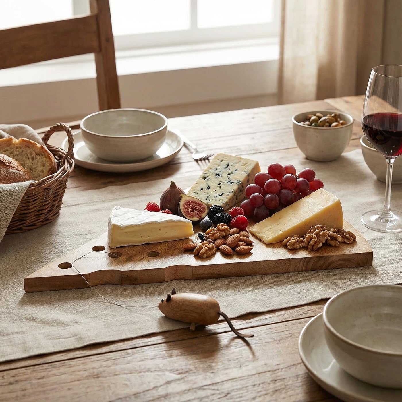 Mouse Cheese Board With Cutter