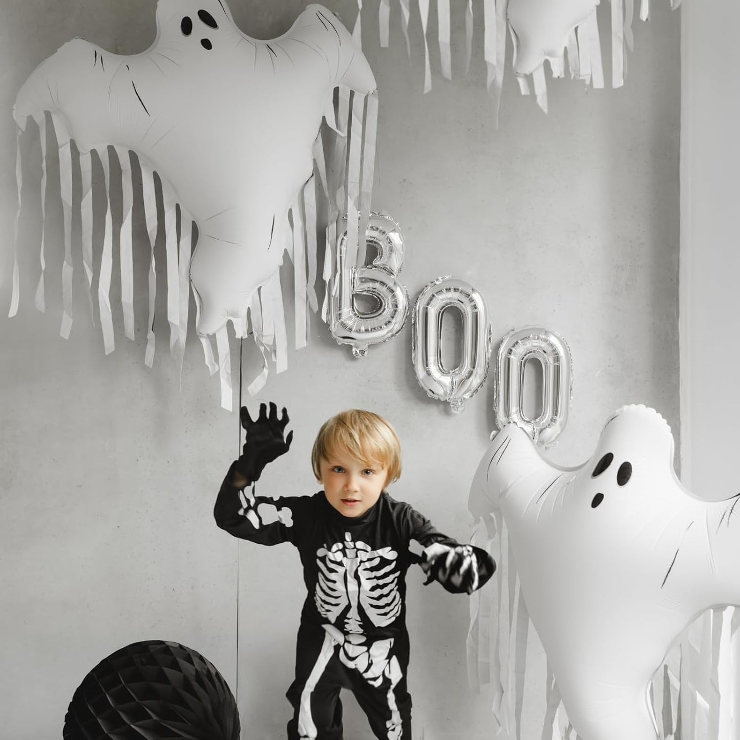 Giant Ghost Foil Balloon with Tassels