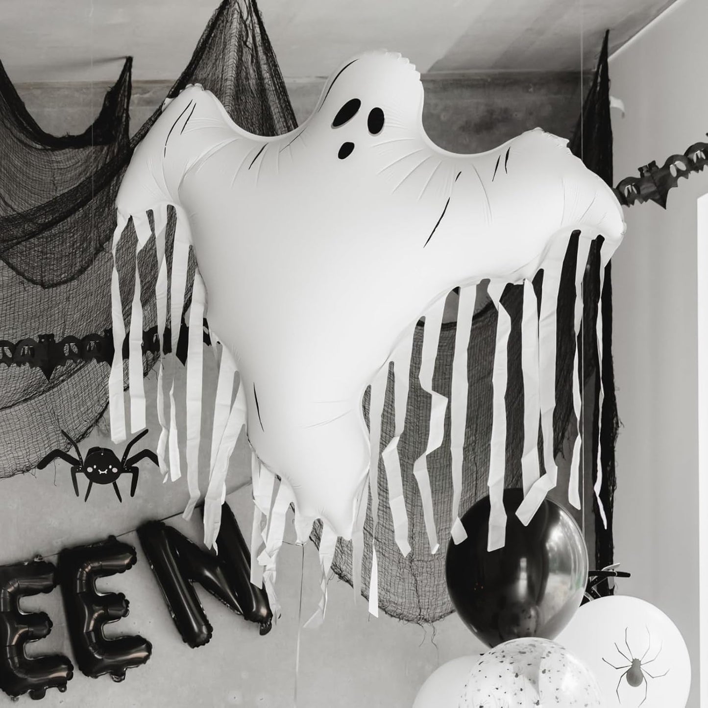 Giant Ghost Foil Balloon with Tassels