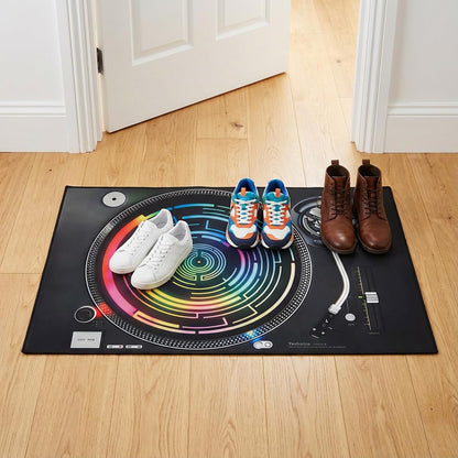 Retro Non Slip Door Mat - Cassette Tape or Turntable Design