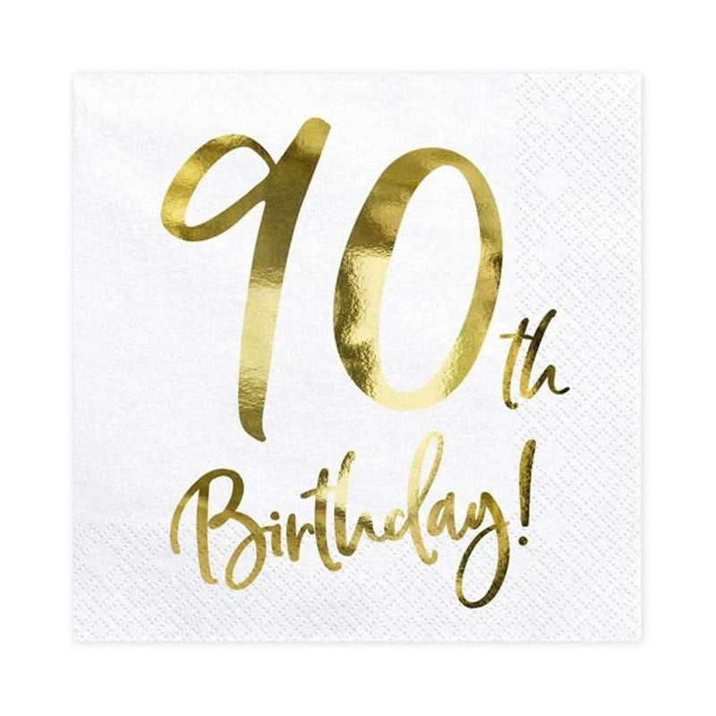 90th Birthday Paper Napkins