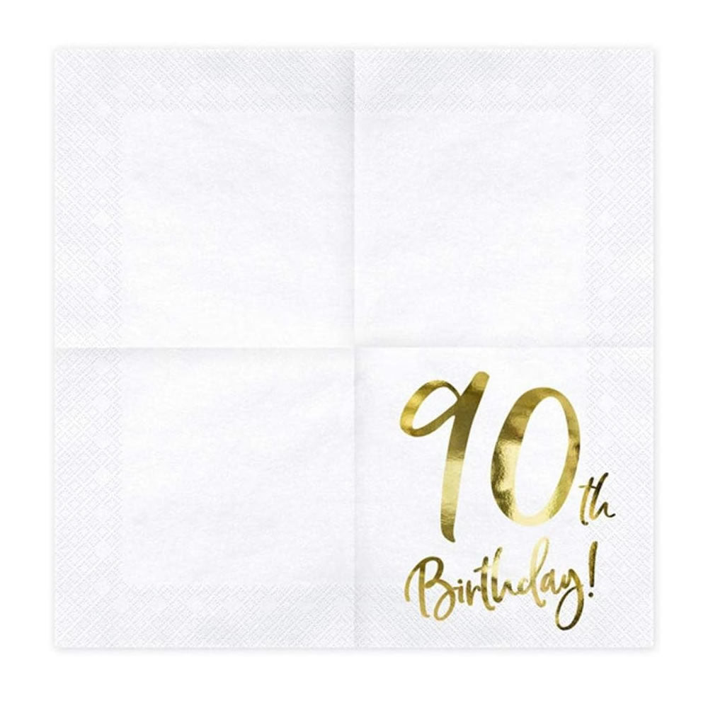 90th Birthday Paper Napkins