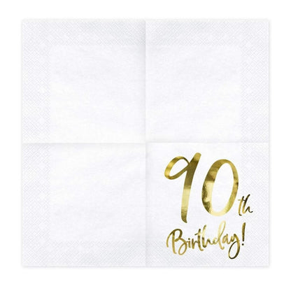 90th Birthday Paper Napkins