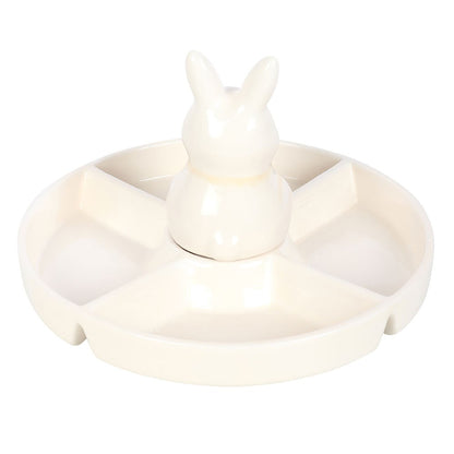Large Ceramic Bunny Serving Dish