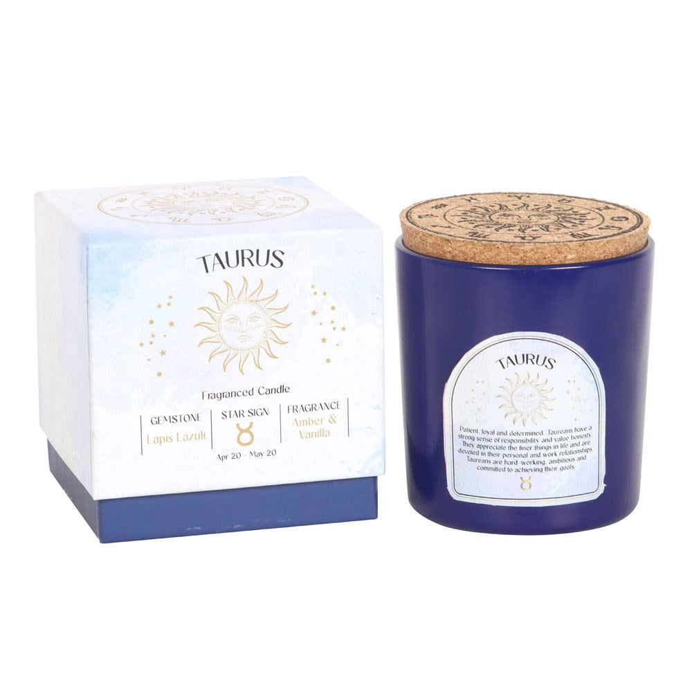 Taurus Amber & Vanilla Fragranced Candle