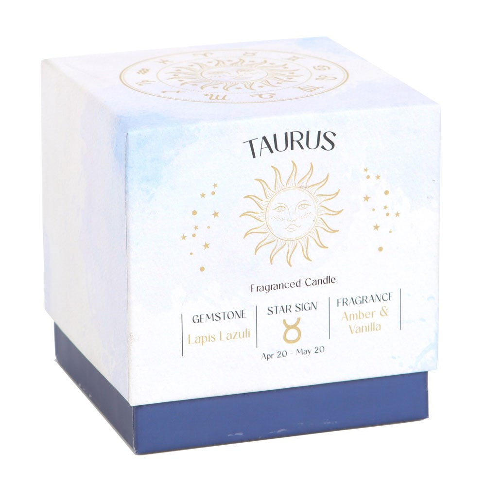 Taurus Amber & Vanilla Fragranced Candle