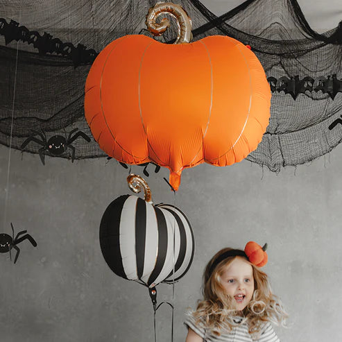 Striped Pumpkin Foil Balloon