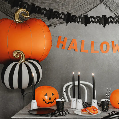 Striped Pumpkin Foil Balloon