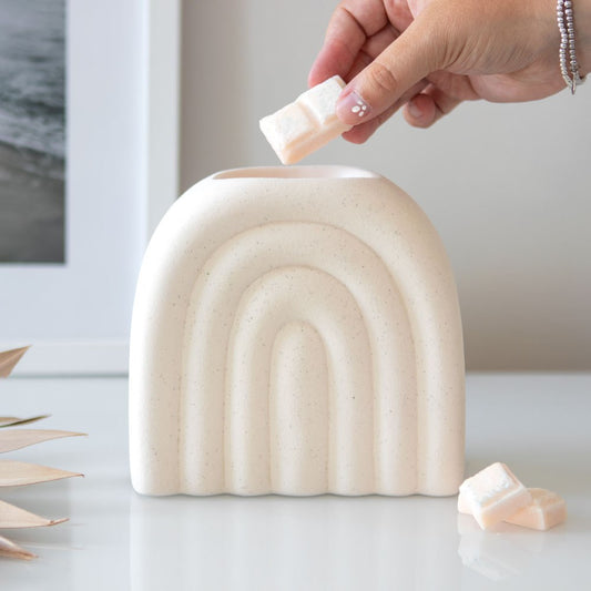 Cream Speckle Arch Ceramic Oil Burner