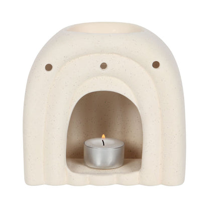 Cream Speckle Arch Ceramic Oil Burner