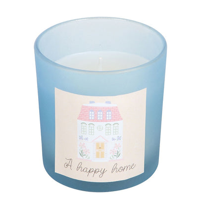 A Happy Home Fresh Linen Scented Glass Candle