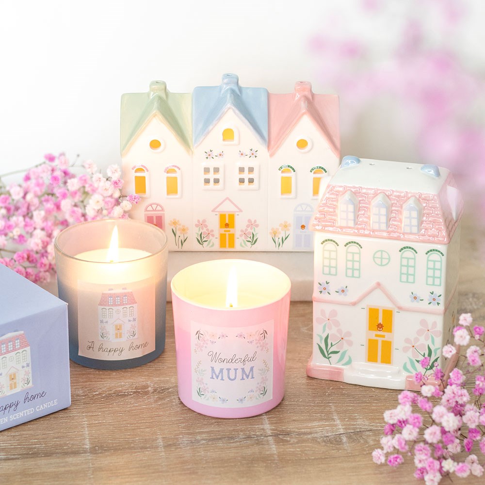 A Happy Home Fresh Linen Scented Glass Candle