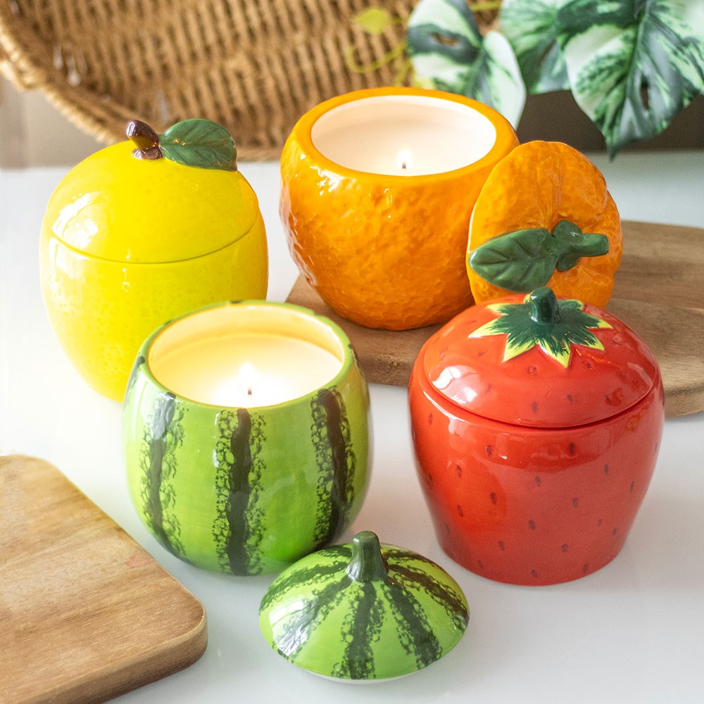 Strawberry Candlepot with lid