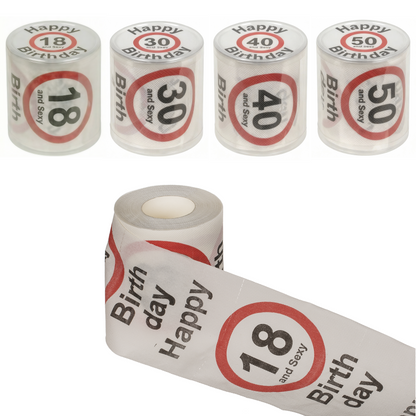 Novelty Happy Birthday Toilet Roll