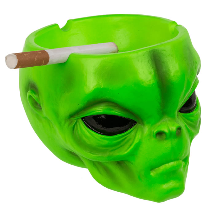 Green Alien Head Ashtray