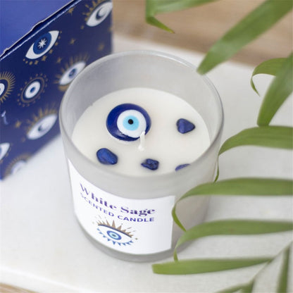 All Seeing Eye White Sage Candle