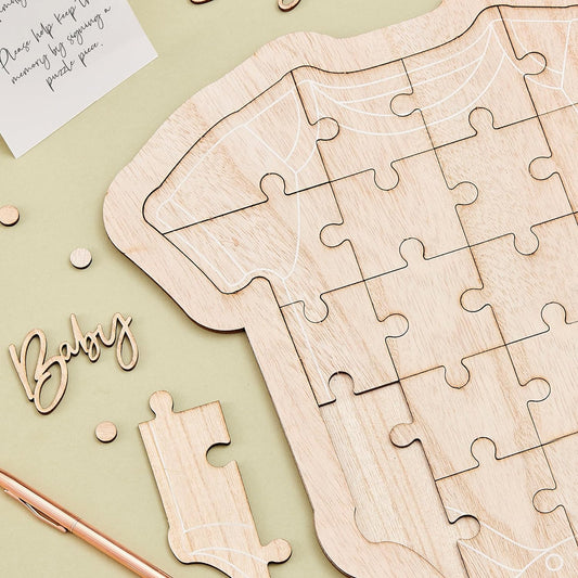 Baby Shower Alternative Guest Book Puzzle