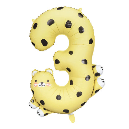 Large Safari Animal Number Balloons