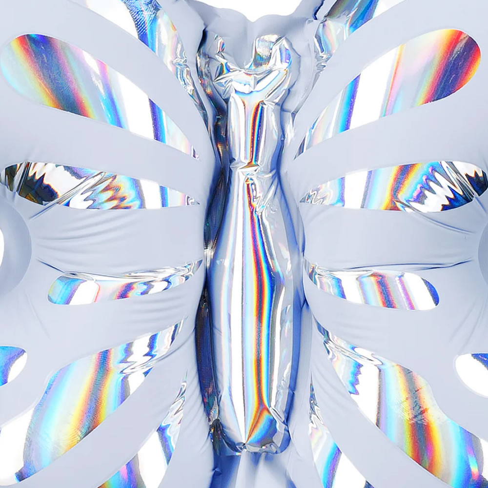 Holographic Butterfly Balloons, Set of 3
