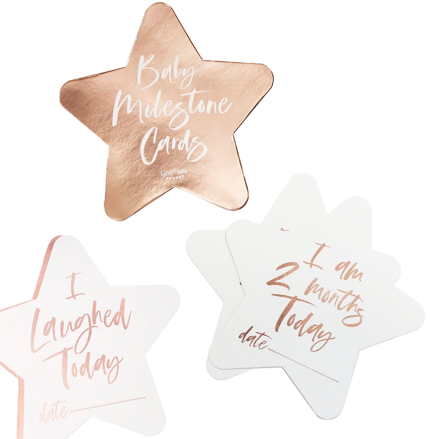 Rose Gold Baby Milestone Cards