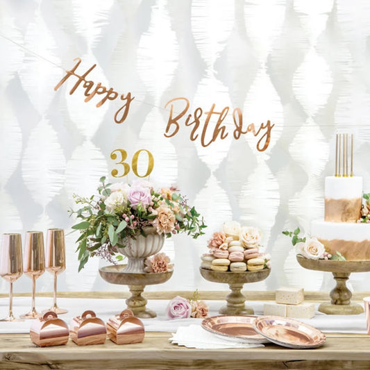 Metallic Happy Birthday Banner