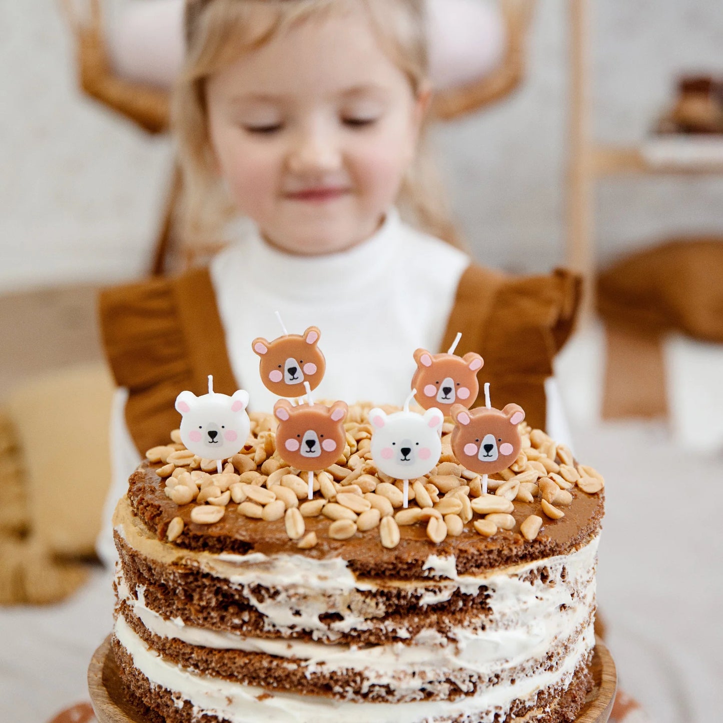 Teddy Bear Birthday Cake Candles