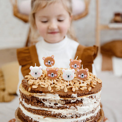 Teddy Bear Birthday Cake Candles